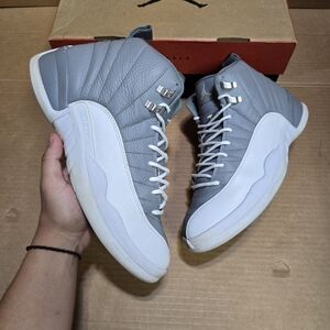 Jordan Men's Athletic Gray and White Shoes